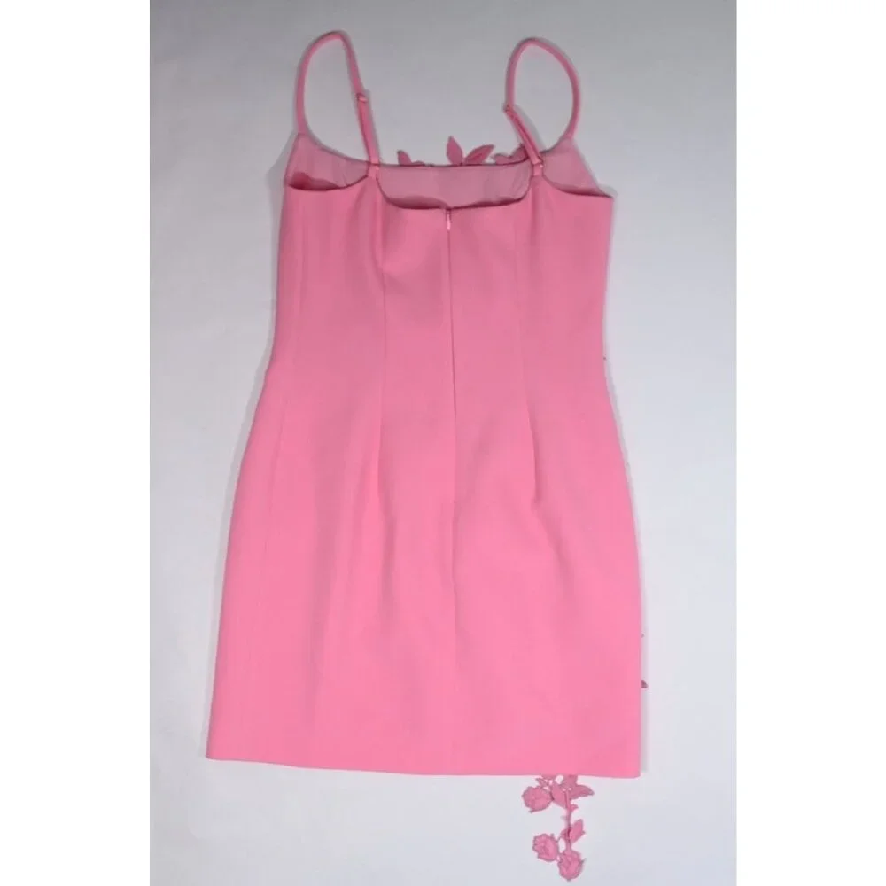 Blumarine Floral Embroidered Slip Dress Style 2A206A in Pink - Picture 5 of 6